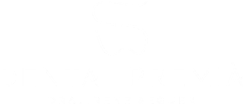 Logotipo Dental Premià en blanco